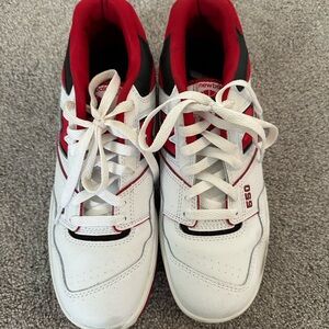 New Balance 550 White Red Black Athletic Sneakers